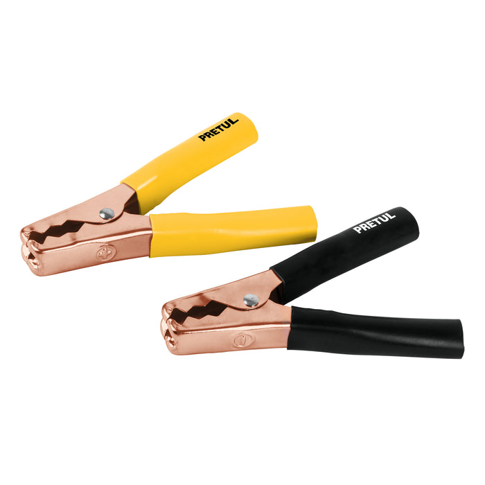 Caballete con 2 caimanes para cables pasa corriente, Pretul 20123 CAIMAN-P