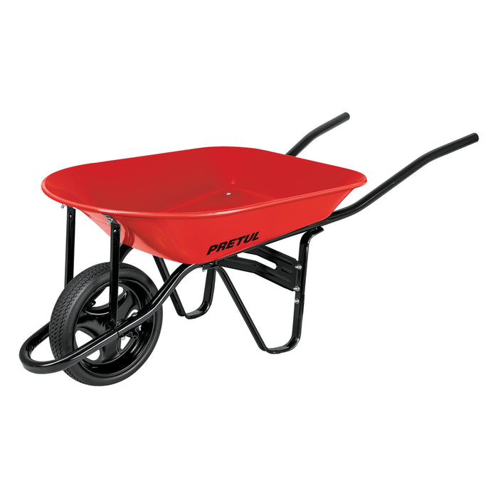 Carretilla 4.5 ft3 roja Imponchable bastidor tubular,Pretul 20629 CAP-40FB