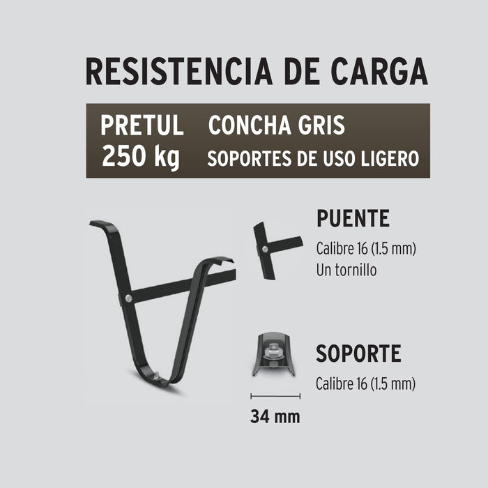 Carretilla 4.5 ft3 gris Neumática, bastidor tubular, Pretul 22647 CAP-4NB