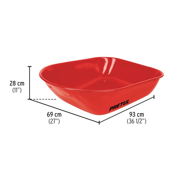 Carretilla 5.5ft3 roja Imponchable bastidores madera, Pretul 20623 CAP-5WFFR
