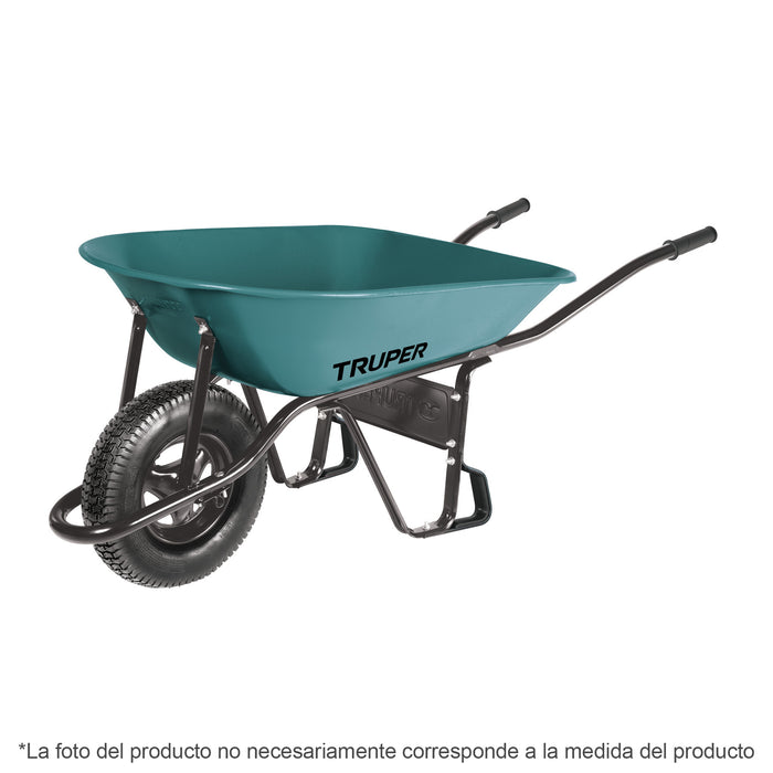 Carretilla 5 ft3 Imponchable, bastidor tubular, Truper 10079 CAT-15FF