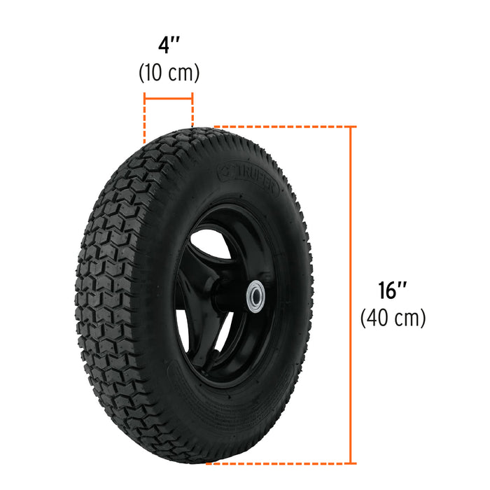 Carretilla 5 ft3 Neumática, bastidor tubular, Truper 11753 CAT-15ND