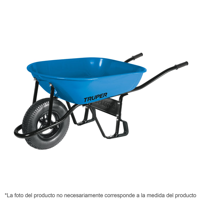 Carretilla 5.5 ft3 Imponchable, bastidor tubular, Truper 10252 CAT-50FF