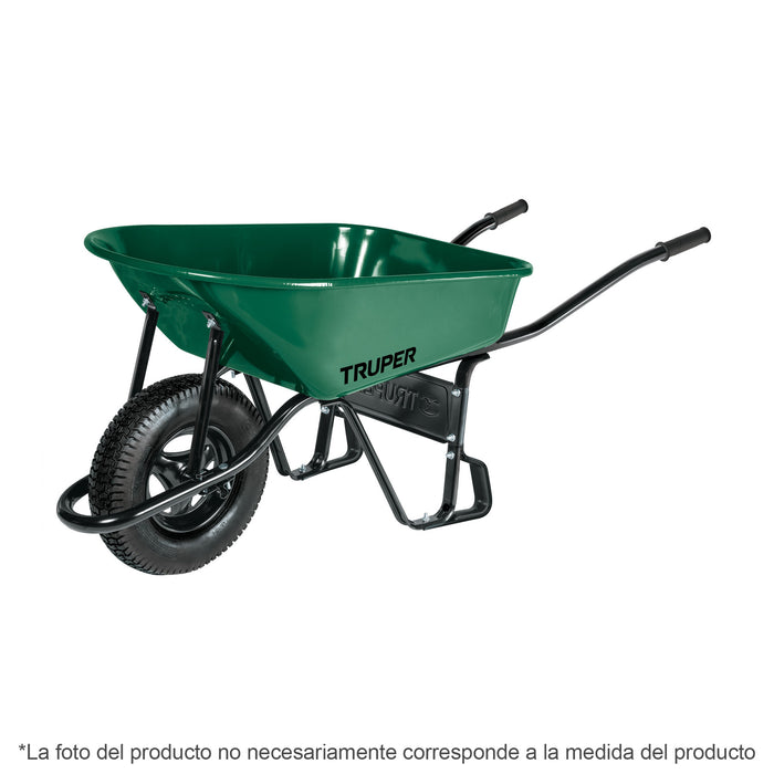 Carretilla 4.75 ft3 Imponchable, bastidor tubular, Truper 10253 CAT-55FF