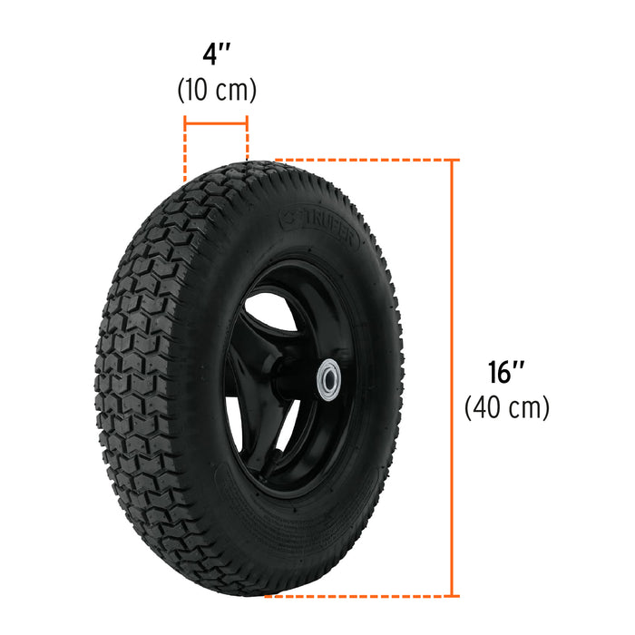 Carretilla 6 ft3 Neumática, bastidor tubular, Truper 11776 CAT-60ND