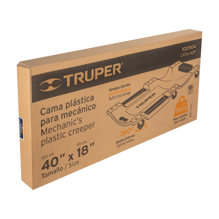 Cama de plástico 40' para mecánico, Truper 100904 CATA-40P