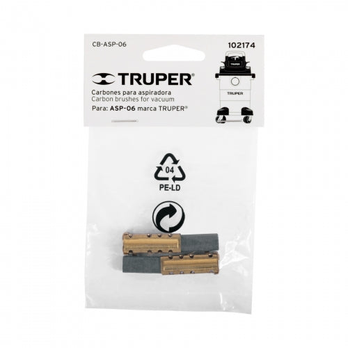 Bolsa con 2 carbones de repuesto para ASP-06, Truper 102174 CB-ASP-06