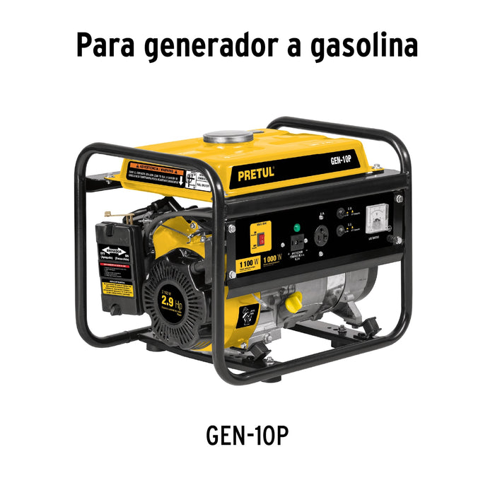 Generador portátil 1.1 kW motor a gasolina, Pretul 26033 GEN-10P