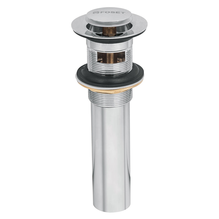 Contra p/lavabo con rebosadero, sistema push, cromo, 1-1/4' 49984