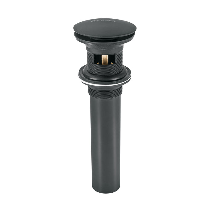 Contra p/lavabo, 1-1/4', con rebosadero, hongo, latón, negro 45703