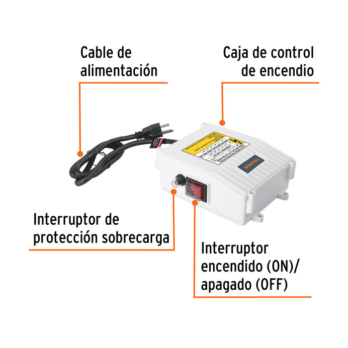 Bomba sumergible, tipo bala, 2 HP, agua limpia, Truper 12627 BOS-2LM
