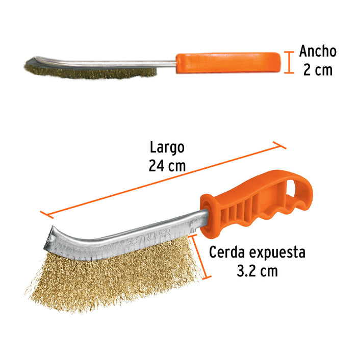 Cepillo curvo anti-chispa, alambre ondulado, Truper 11540 CEA-10