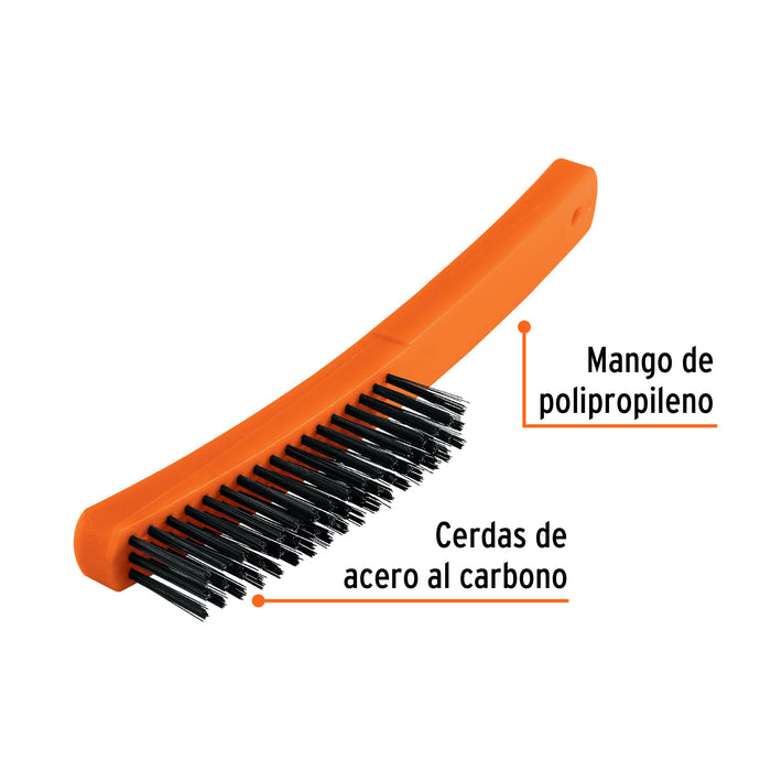 Cepillo de alambre 51 pinceles de acero al carbono, Truper 11553 CEA-18
