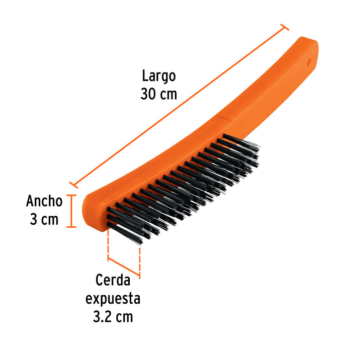 Cepillo de alambre 51 pinceles de acero al carbono, Truper 11553 CEA-18