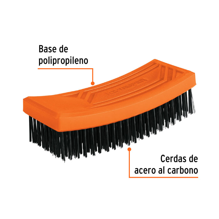 Cepillo rectangular de alambre 180 pinceles,sin mango,Truper 11562 CEA-72
