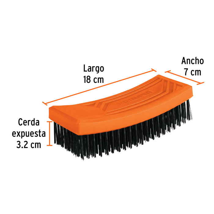 Cepillo rectangular de alambre 180 pinceles,sin mango,Truper 11562 CEA-72