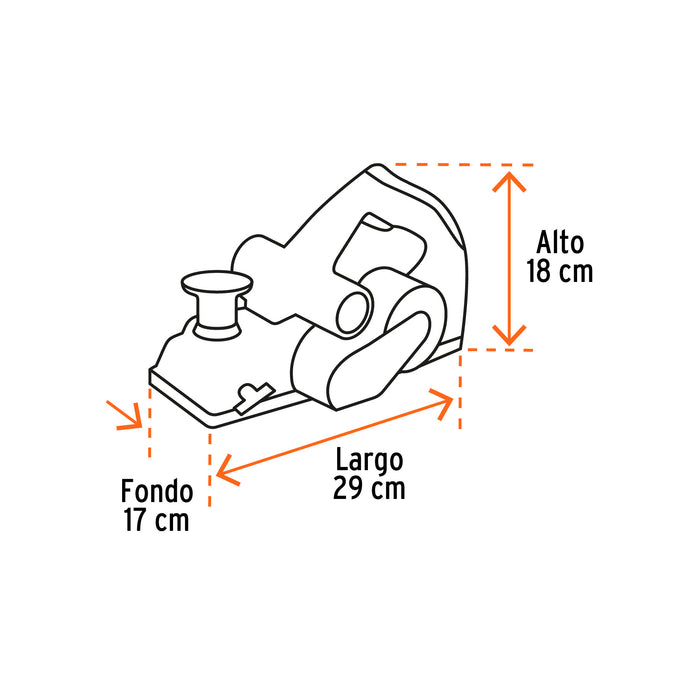 Cepillo eléctrico 3-1/4' 720 W, industrial, Truper Código: 102800