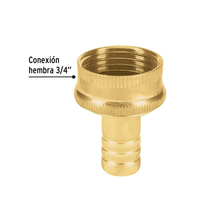 Conector 1/2' hembra de latón laminado, Pretul 26030