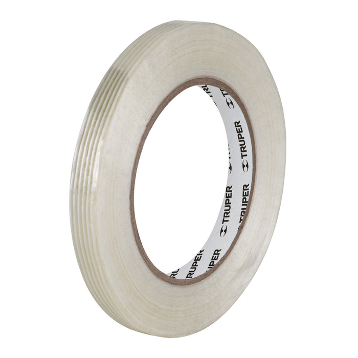 Cinta flejadora con filamentos 12mm x 50 m, transparente 103027 CFI-12