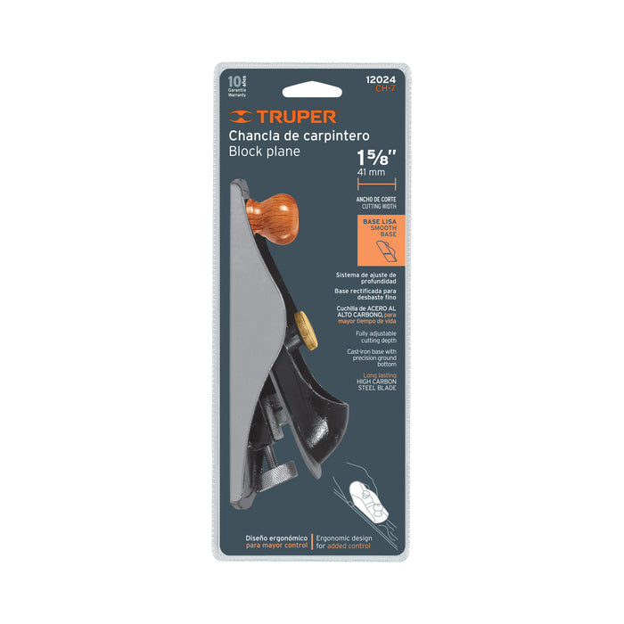 Cepillo tipo chancla para carpintero, Truper 12024 CH-7