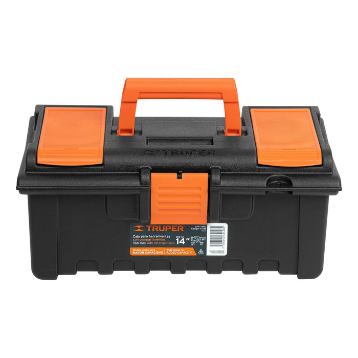 Caja para herramienta de 14' sin compartimentos, Truper 19854 CHA-14N