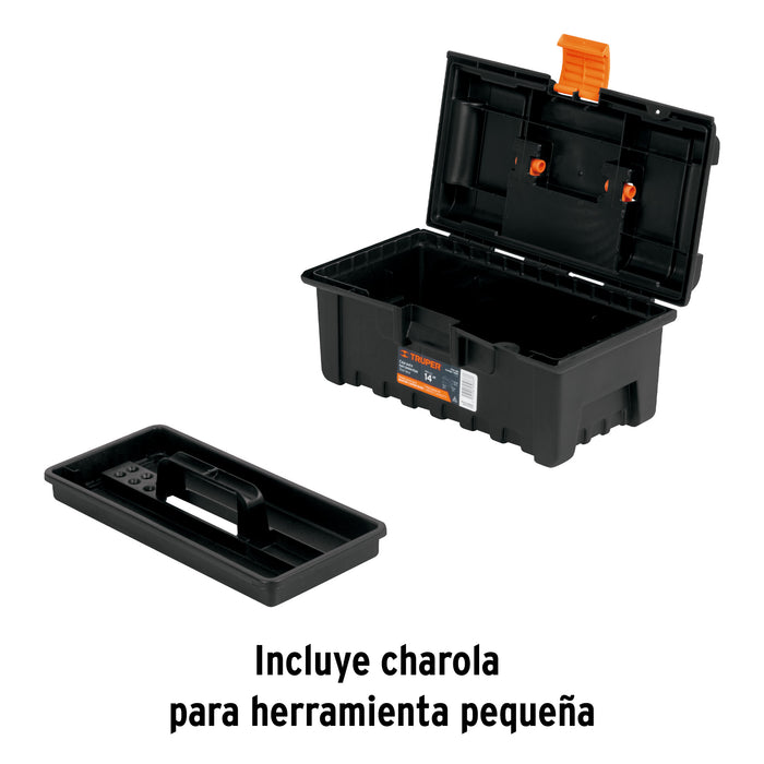 Caja para herramienta de 14' sin compartimentos, Truper 19854 CHA-14N