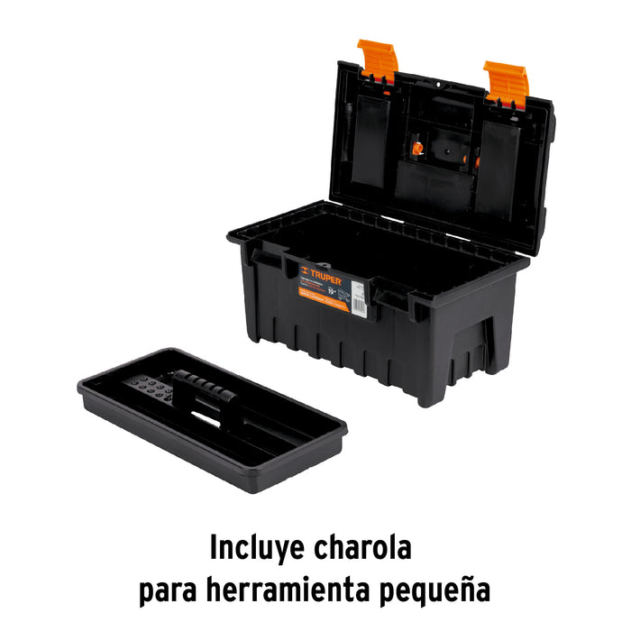 Caja para herramienta de 19' con compartimentos, Truper 11143 CHA-19NC