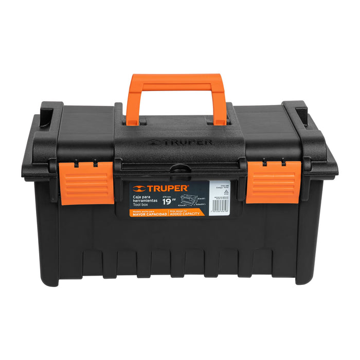 Caja para herramienta de 19' sin compartimentos, Truper 19781 CHA-19N