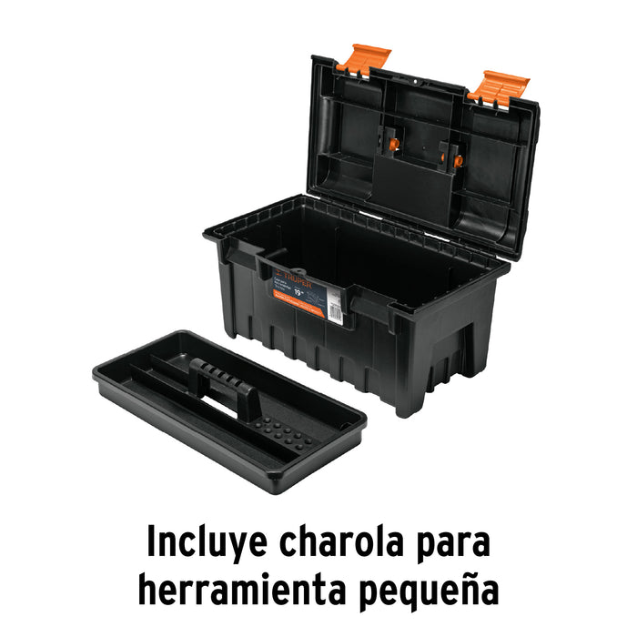 Caja para herramienta de 19' sin compartimentos, Truper 19781 CHA-19N
