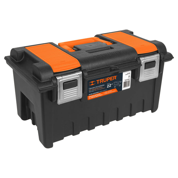 Caja p/herramienta 22' c/compartimentos y broches metálicos 11812 CHA-22S