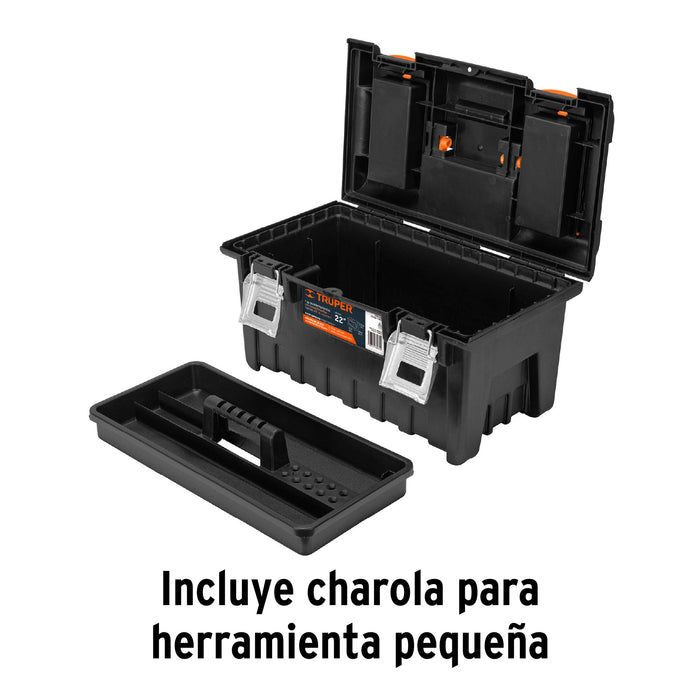 Caja p/herramienta 22' c/compartimentos y broches metálicos 11812 CHA-22S