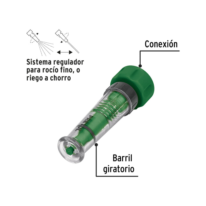 Chiflón 4' de plástico para manguera, Pretul 21140 CHMA-4P