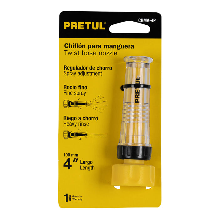 Chiflón 4' de latón maquinado para manguera, Truper 13136 CHMA-4