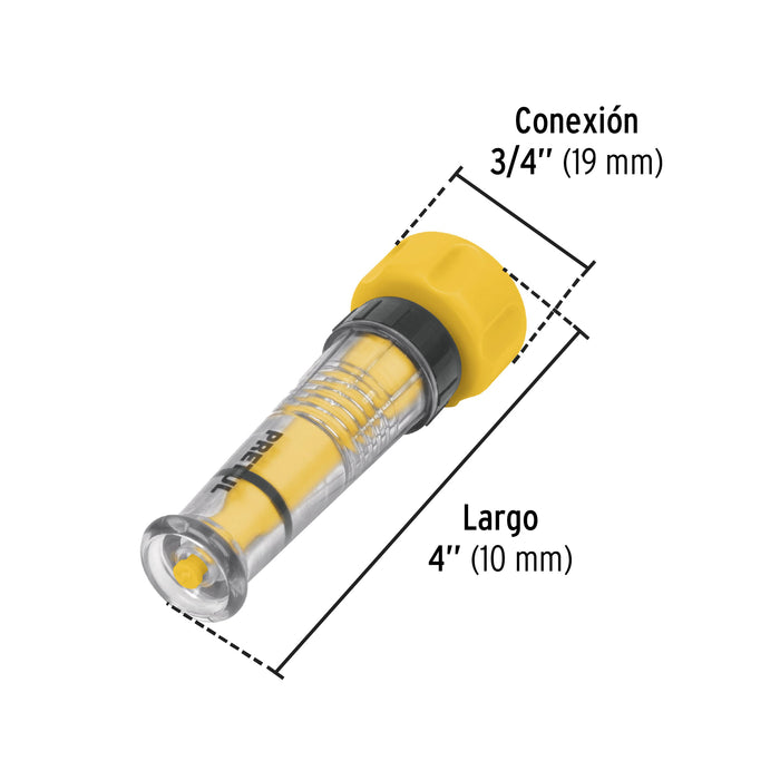 Chiflón 4' de plástico para manguera, Pretul 21140 CHMA-4P