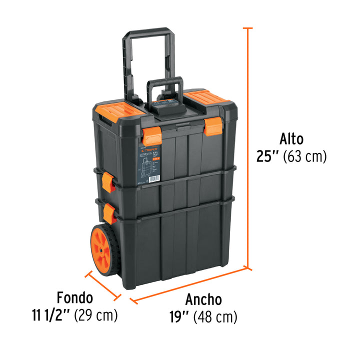 Caja p/herramienta de 19'x25' c/ruedas, 3 en 1 desmontable 102644 CHP-1925R