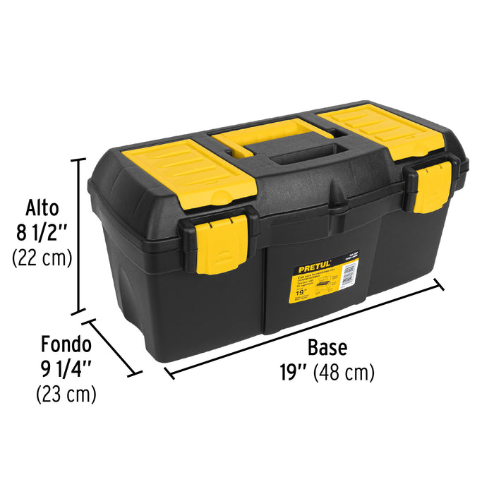 Caja para herramienta de 19' con compartimentos, Pretul 20604 CHP-19CP