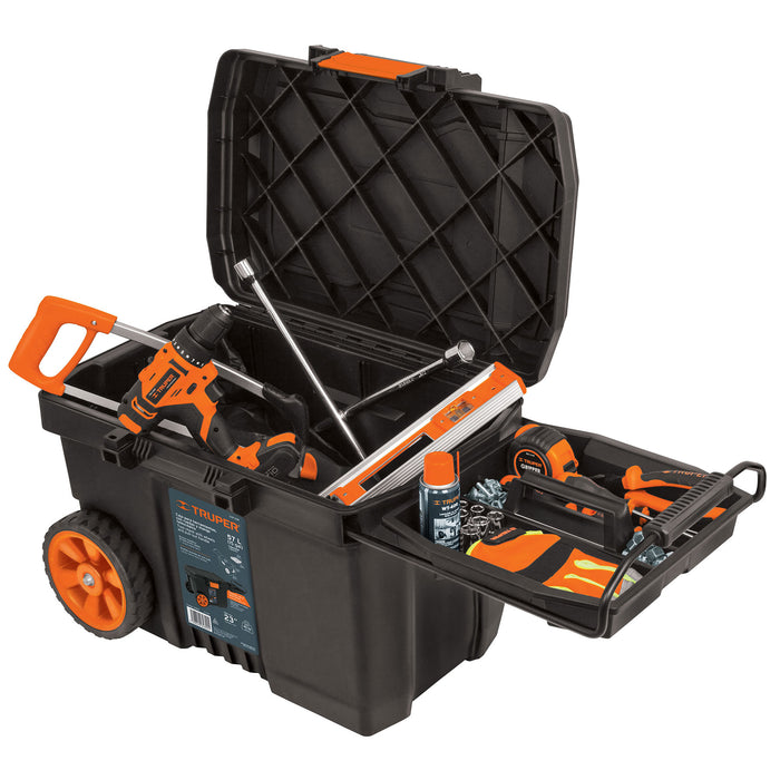 Caja para herramienta de 23'x17' c/ruedas, mango telescópico 10902 CHP-23R