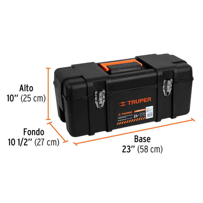 Caja para herramienta de 23' industrial, broches metálicos 11506 CHP-23X