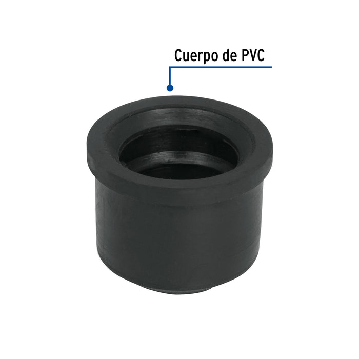 Chupón de PVC, 1-1/2' x 1-1/4', Foset 49625