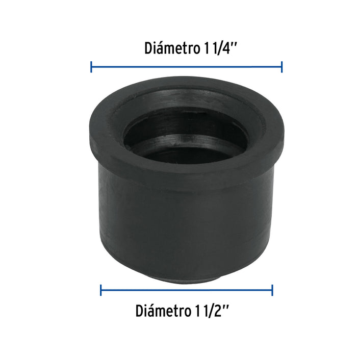 Chupón de PVC, 1-1/2' x 1-1/4', Foset 49625