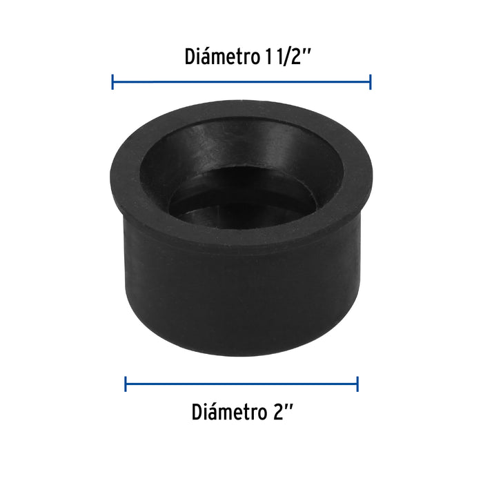 Chupón de PVC, 2' x 1-1/2', Foset 49627