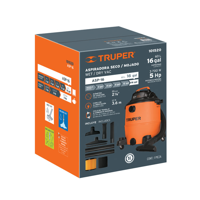 Caja de empaque de repuesto para ASP-16, Truper 103120 CJ-ASP-16