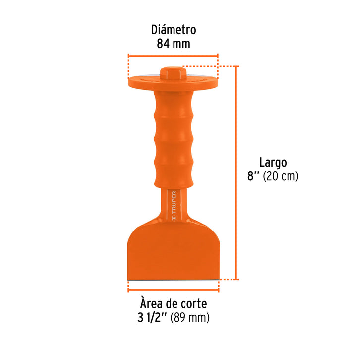 Cincel ladrillero 3-1/2 X 8' con grip, Truper Código: 12193