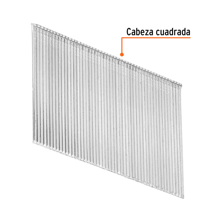 Caja con 2500 clavos calibre 16, 50 mm para CLNE-16, Truper 15016 CLANEU-16-50