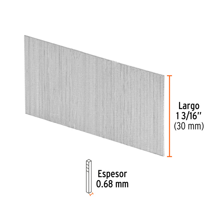 Caja con 10000 clavos calibre 23, 30 mm para CLNE-23, Truper 13408 CLANEU-23-30