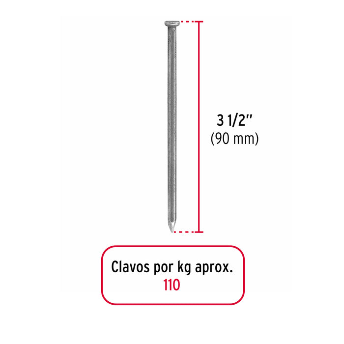 Blíster con 15 clavos galvanizados p/concreto 2-1/2', Fiero 40224 CLC-2-1/2GA