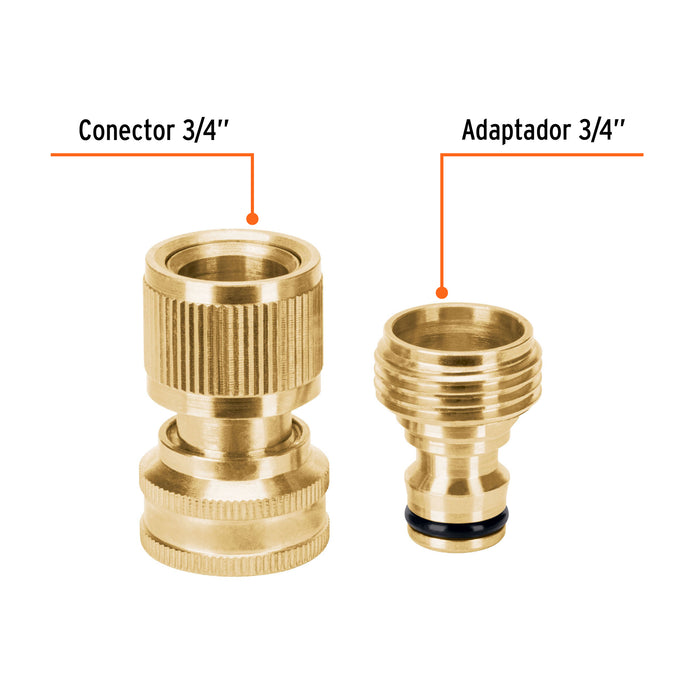 Conector 3/4' rápido de ABS manguera-acc. sistema click 12722 CLICK-ACC