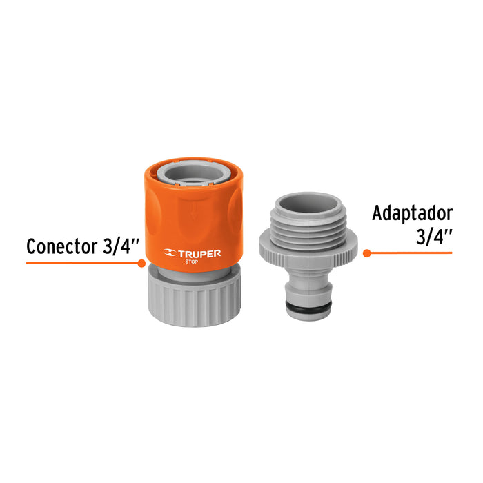 Conector 3/4' rápido de ABS manguera-acc. sistema click 12722 CLICK-ACC