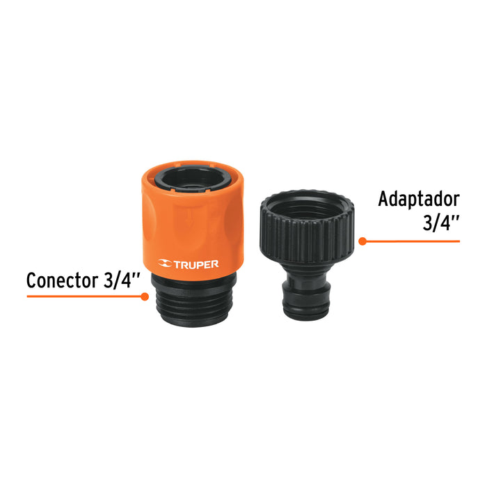 Conector 3/4' rápido de ABS grifo-manguera sistema click 12724 CLICK-GR