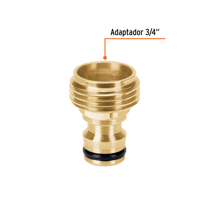 Conector 3/4' rápido macho de ABS, sistema click, Truper 12726 CLICK-M